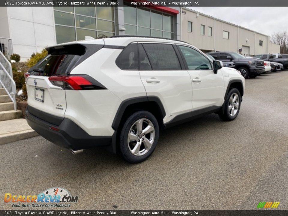 2021 Toyota RAV4 XLE AWD Hybrid Blizzard White Pearl / Black Photo #14