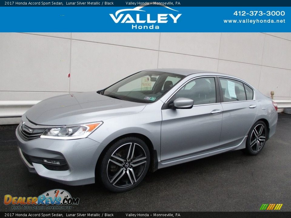 2017 Honda Accord Sport Sedan Lunar Silver Metallic / Black Photo #1