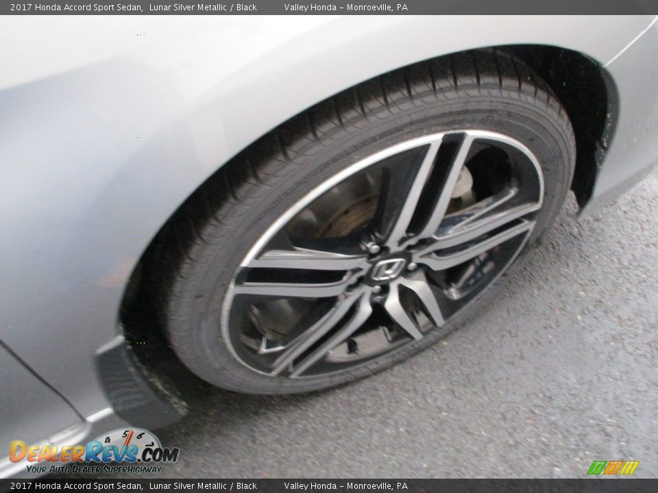 2017 Honda Accord Sport Sedan Lunar Silver Metallic / Black Photo #7
