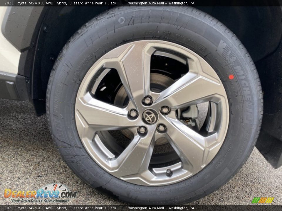 2021 Toyota RAV4 XLE AWD Hybrid Blizzard White Pearl / Black Photo #33