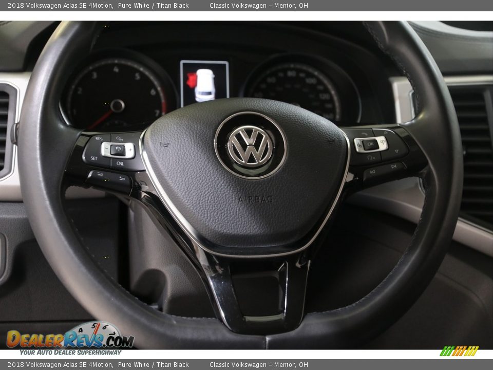 2018 Volkswagen Atlas SE 4Motion Pure White / Titan Black Photo #7