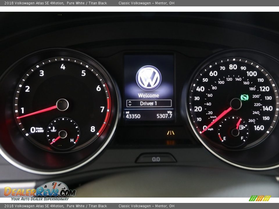 2018 Volkswagen Atlas SE 4Motion Pure White / Titan Black Photo #8