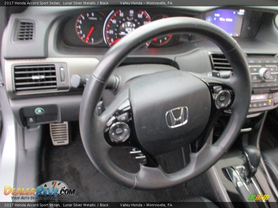 2017 Honda Accord Sport Sedan Lunar Silver Metallic / Black Photo #14