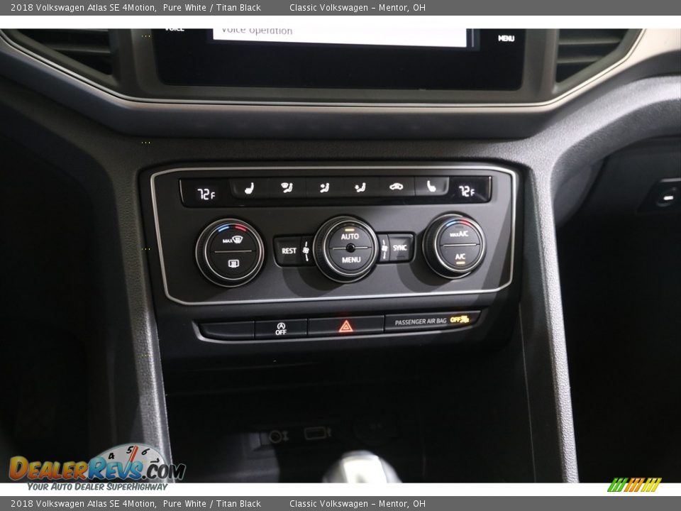 2018 Volkswagen Atlas SE 4Motion Pure White / Titan Black Photo #13