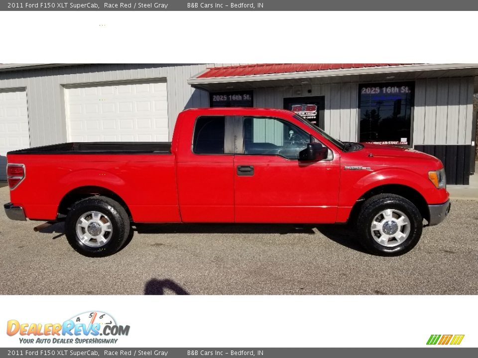 2011 Ford F150 XLT SuperCab Race Red / Steel Gray Photo #8