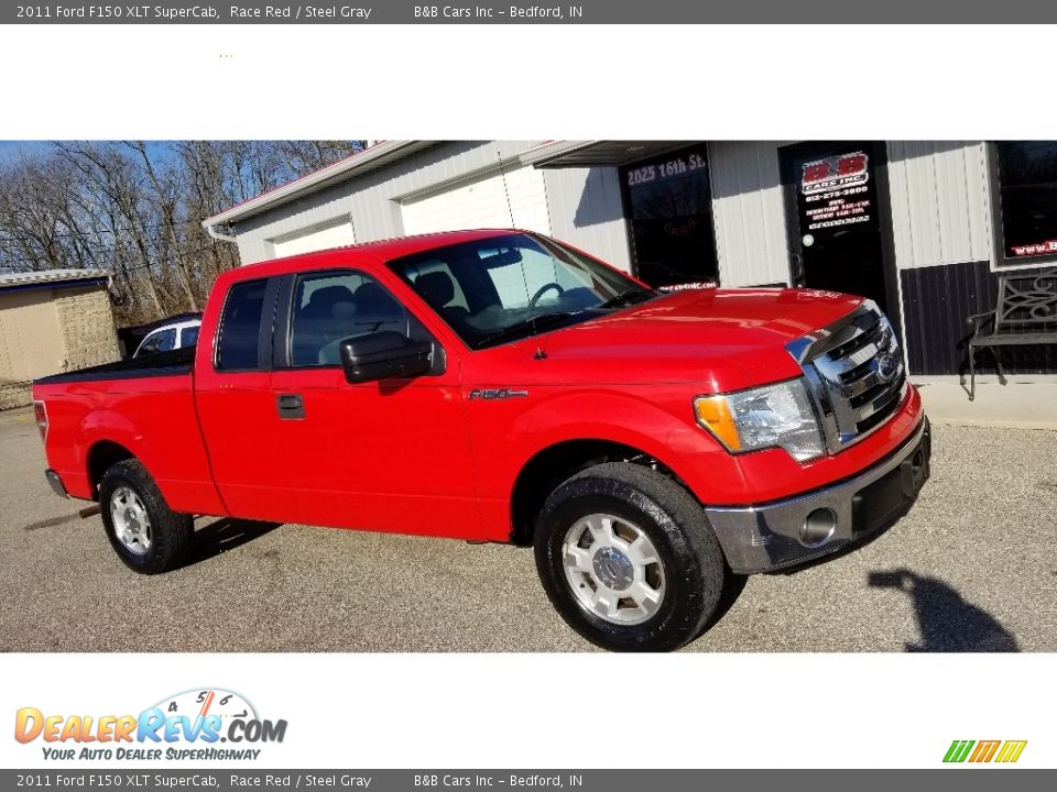 2011 Ford F150 XLT SuperCab Race Red / Steel Gray Photo #9