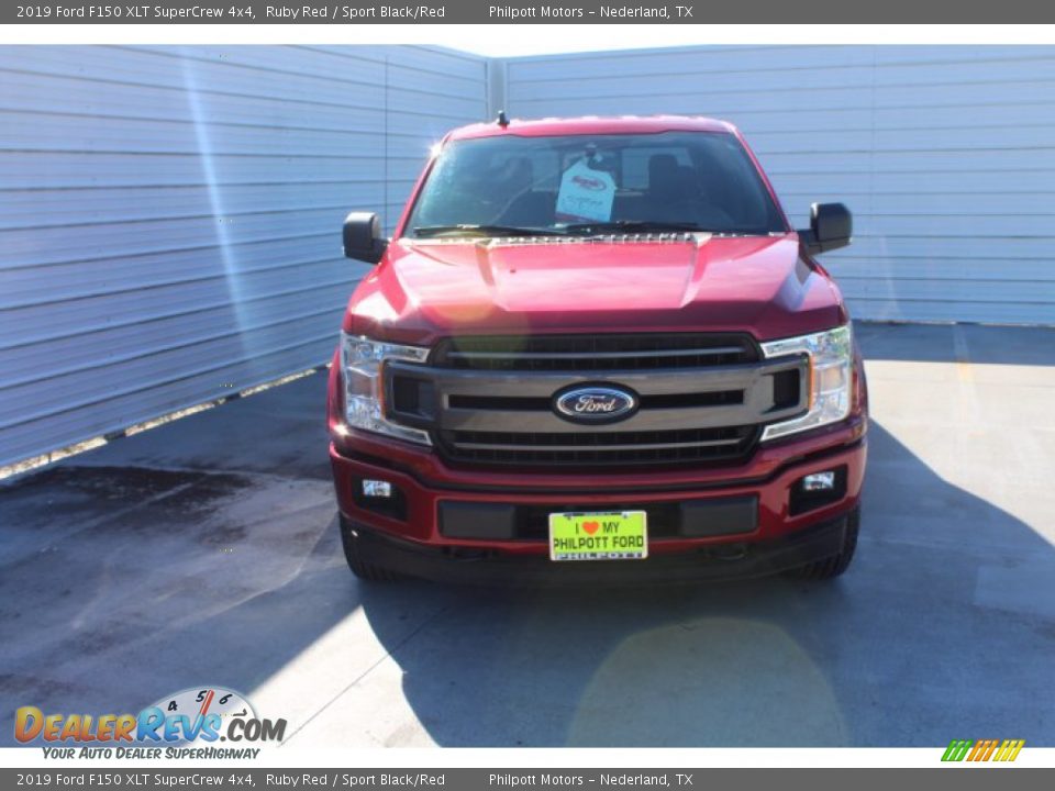 2019 Ford F150 XLT SuperCrew 4x4 Ruby Red / Sport Black/Red Photo #3