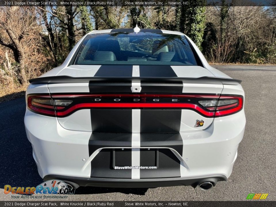 2021 Dodge Charger Scat Pack White Knuckle / Black/Ruby Red Photo #7