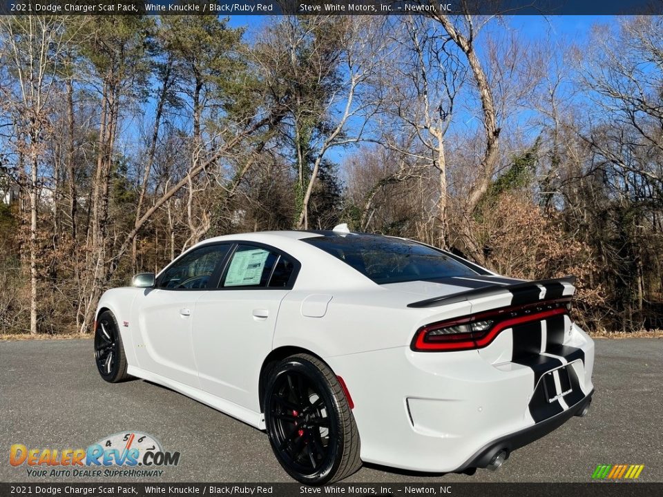 2021 Dodge Charger Scat Pack White Knuckle / Black/Ruby Red Photo #8