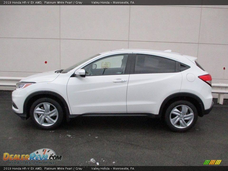 2019 Honda HR-V EX AWD Platinum White Pearl / Gray Photo #2