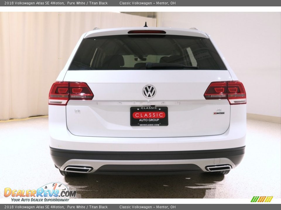 2018 Volkswagen Atlas SE 4Motion Pure White / Titan Black Photo #21