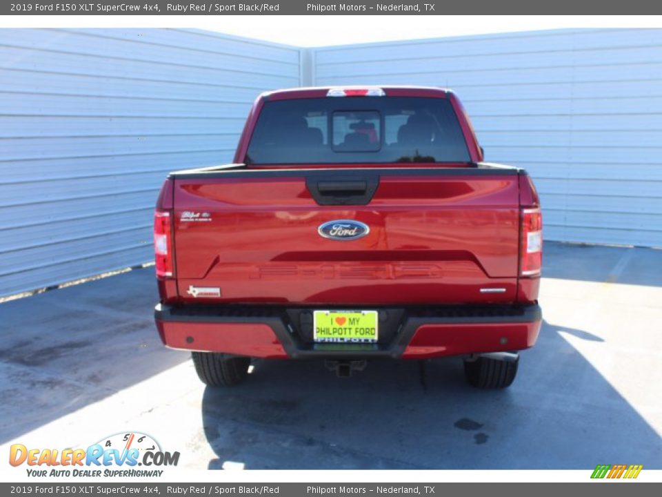 2019 Ford F150 XLT SuperCrew 4x4 Ruby Red / Sport Black/Red Photo #8