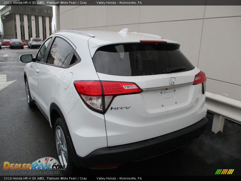 2019 Honda HR-V EX AWD Platinum White Pearl / Gray Photo #3