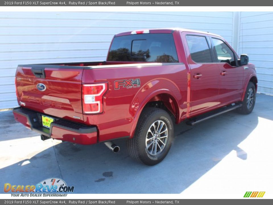 2019 Ford F150 XLT SuperCrew 4x4 Ruby Red / Sport Black/Red Photo #9