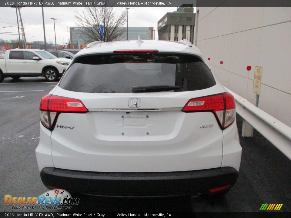 2019 Honda HR-V EX AWD Platinum White Pearl / Gray Photo #4