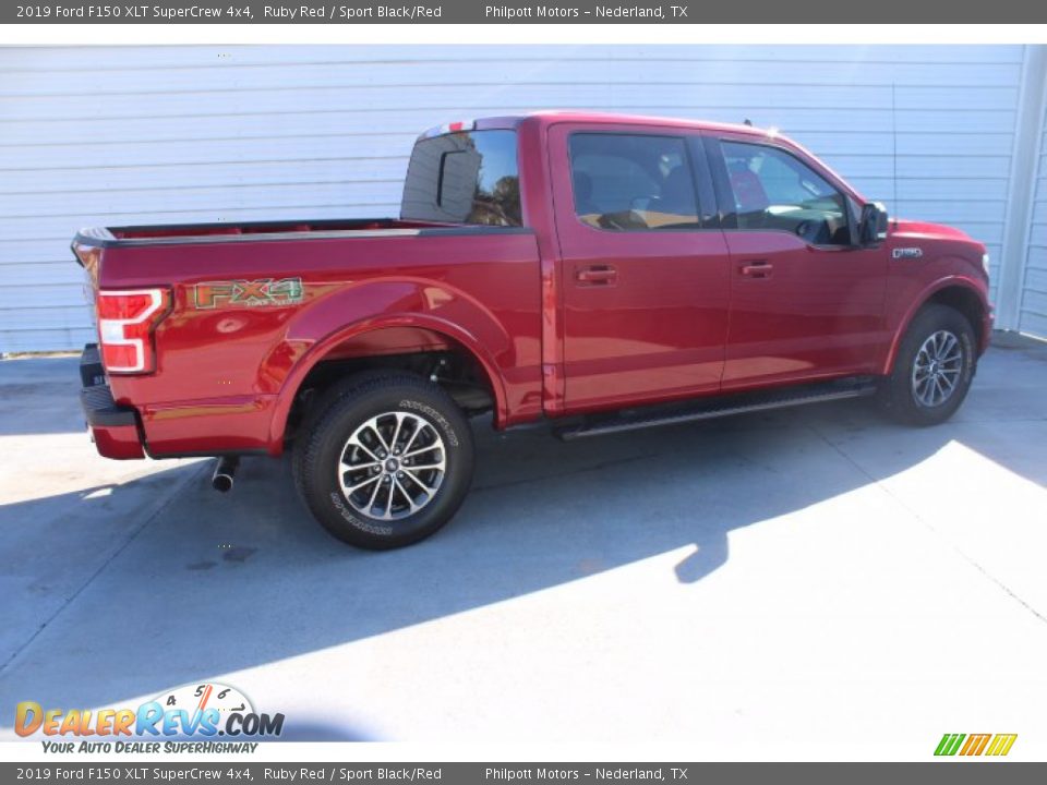 2019 Ford F150 XLT SuperCrew 4x4 Ruby Red / Sport Black/Red Photo #10