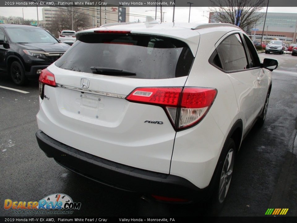 2019 Honda HR-V EX AWD Platinum White Pearl / Gray Photo #5