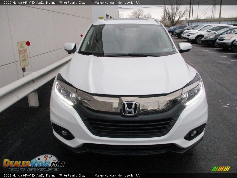 2019 Honda HR-V EX AWD Platinum White Pearl / Gray Photo #9