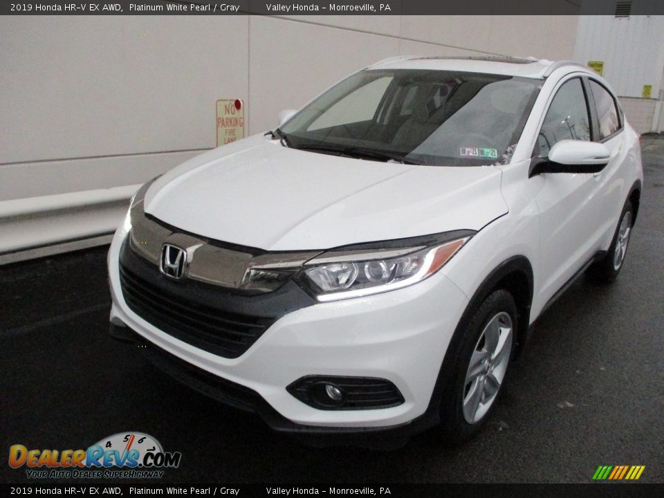 2019 Honda HR-V EX AWD Platinum White Pearl / Gray Photo #10