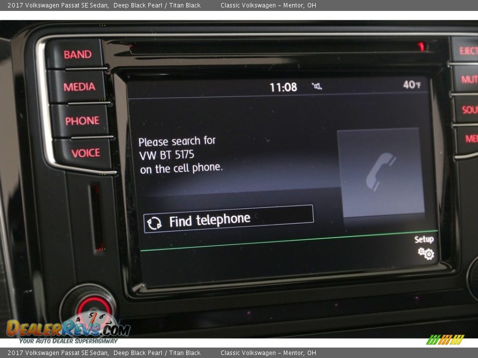 2017 Volkswagen Passat SE Sedan Deep Black Pearl / Titan Black Photo #10