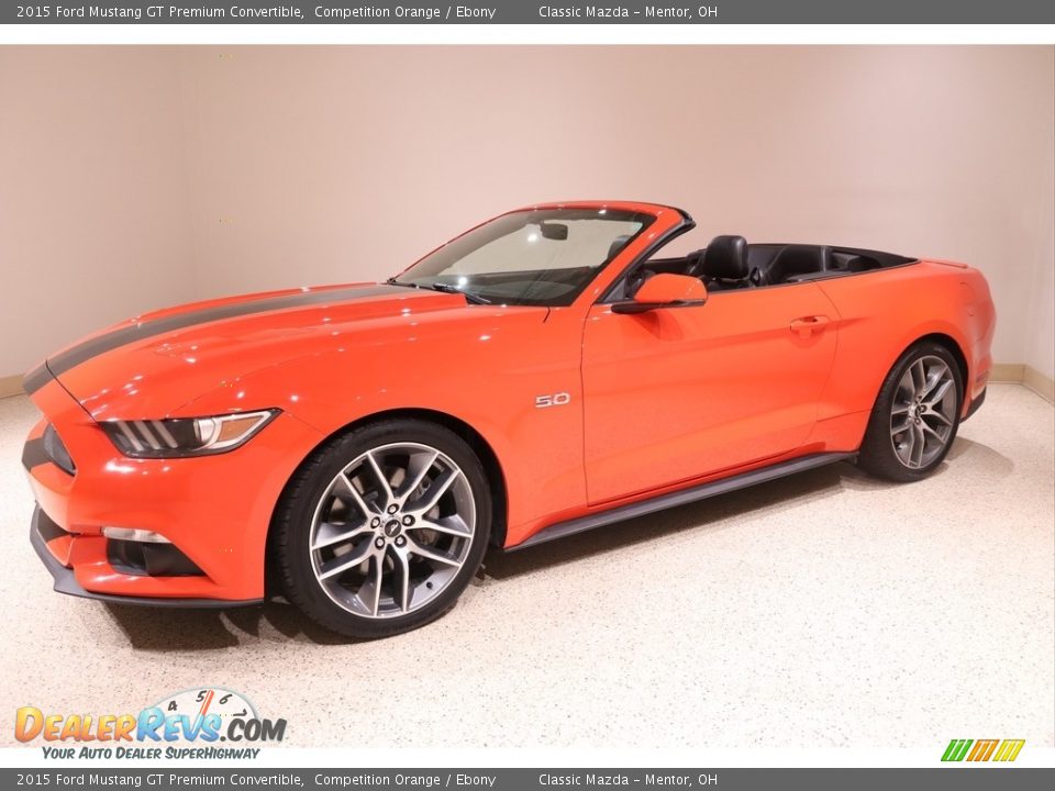 2015 Ford Mustang GT Premium Convertible Competition Orange / Ebony Photo #4