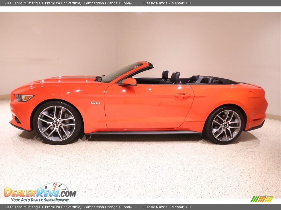 2015 Ford Mustang GT Premium Convertible Competition Orange / Ebony Photo #5