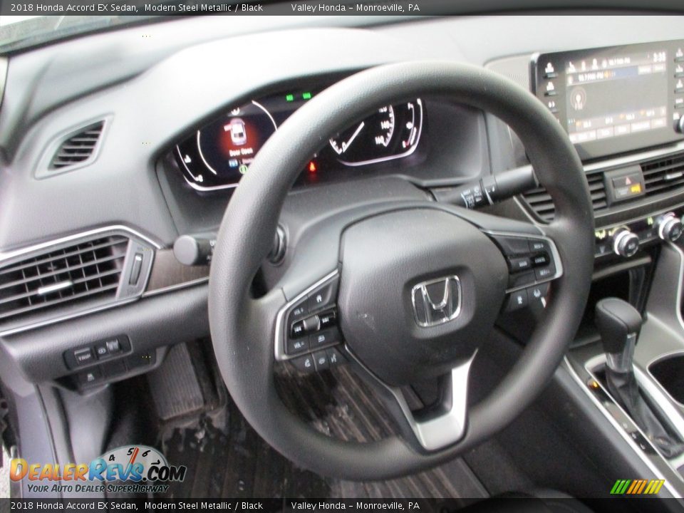 2018 Honda Accord EX Sedan Modern Steel Metallic / Black Photo #14