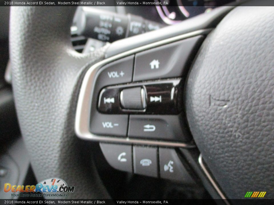 2018 Honda Accord EX Sedan Modern Steel Metallic / Black Photo #18