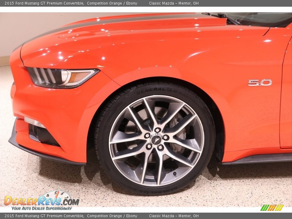 2015 Ford Mustang GT Premium Convertible Competition Orange / Ebony Photo #34