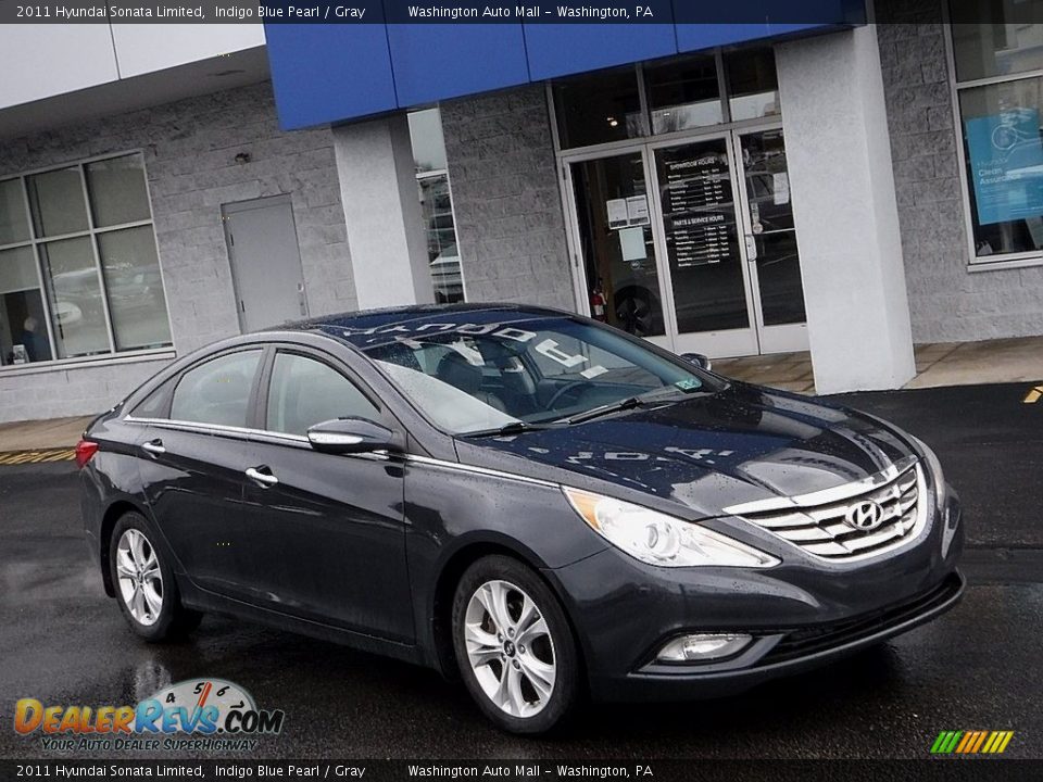 2011 Hyundai Sonata Limited Indigo Blue Pearl / Gray Photo #1