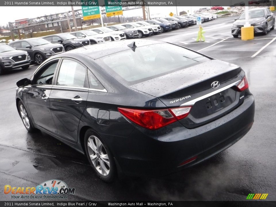 2011 Hyundai Sonata Limited Indigo Blue Pearl / Gray Photo #7