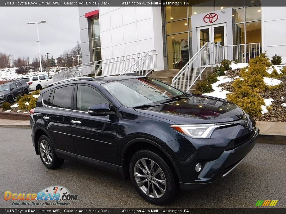 2018 Toyota RAV4 Limited AWD Galactic Aqua Mica / Black Photo #1