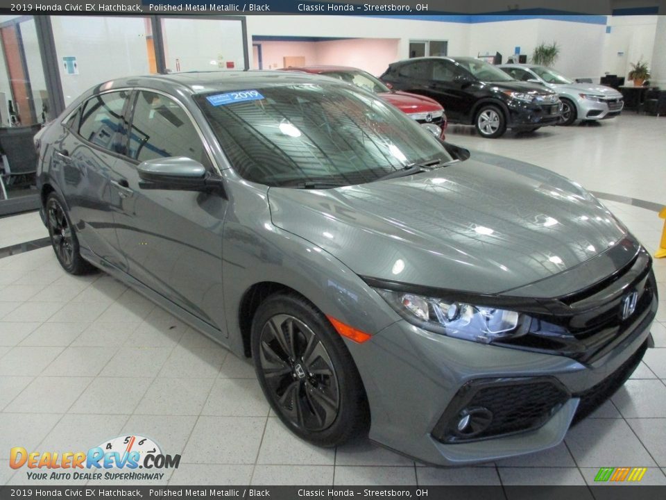 2019 Honda Civic EX Hatchback Polished Metal Metallic / Black Photo #3