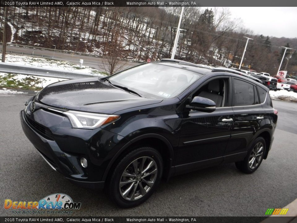 2018 Toyota RAV4 Limited AWD Galactic Aqua Mica / Black Photo #12