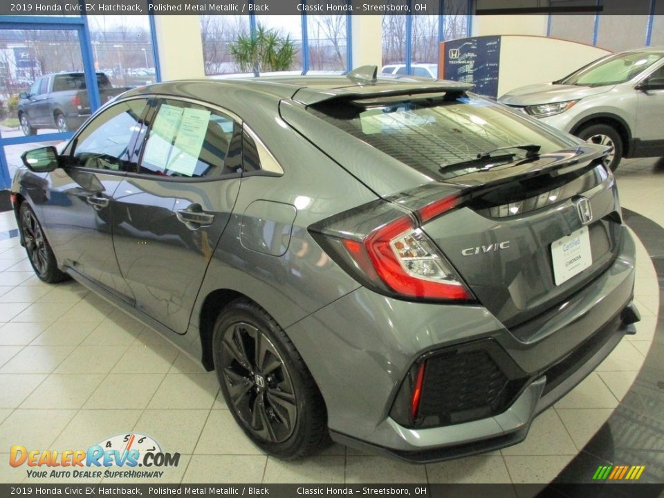 2019 Honda Civic EX Hatchback Polished Metal Metallic / Black Photo #9