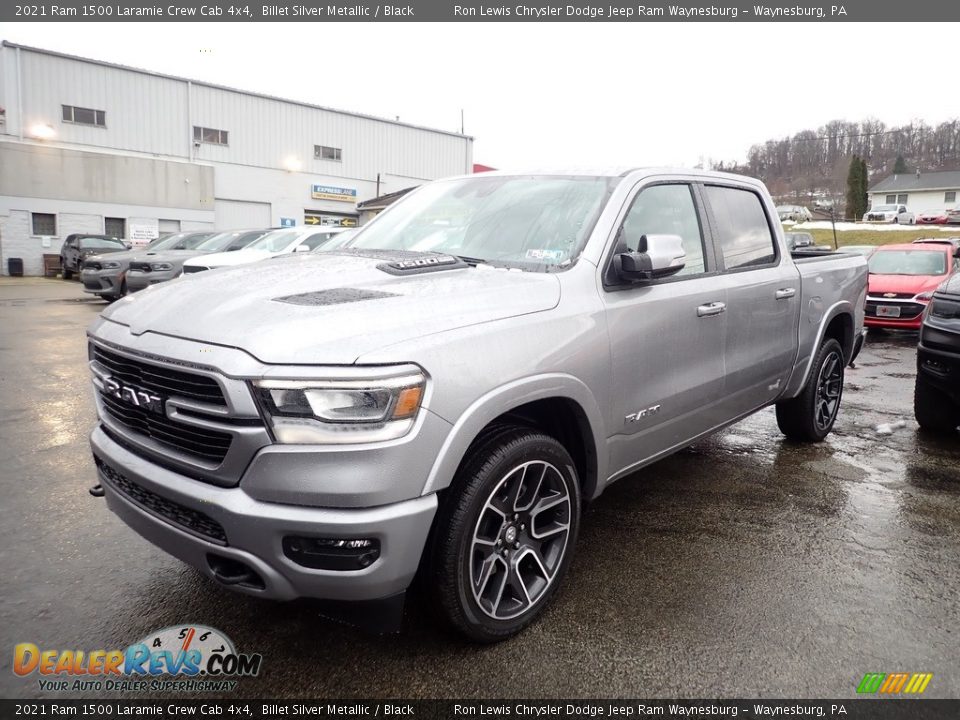 2021 Ram 1500 Laramie Crew Cab 4x4 Billet Silver Metallic / Black Photo #1