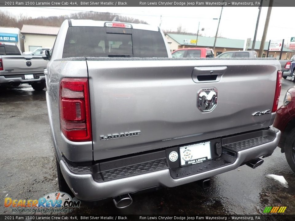 2021 Ram 1500 Laramie Crew Cab 4x4 Billet Silver Metallic / Black Photo #3