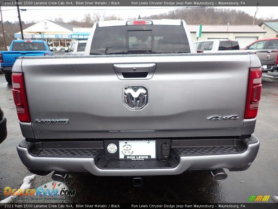 2021 Ram 1500 Laramie Crew Cab 4x4 Billet Silver Metallic / Black Photo #4