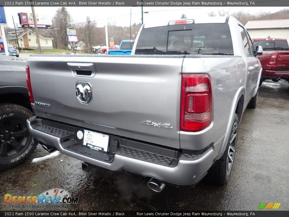 2021 Ram 1500 Laramie Crew Cab 4x4 Billet Silver Metallic / Black Photo #5