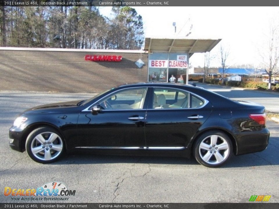 2011 Lexus LS 460 Obsidian Black / Parchment Photo #7