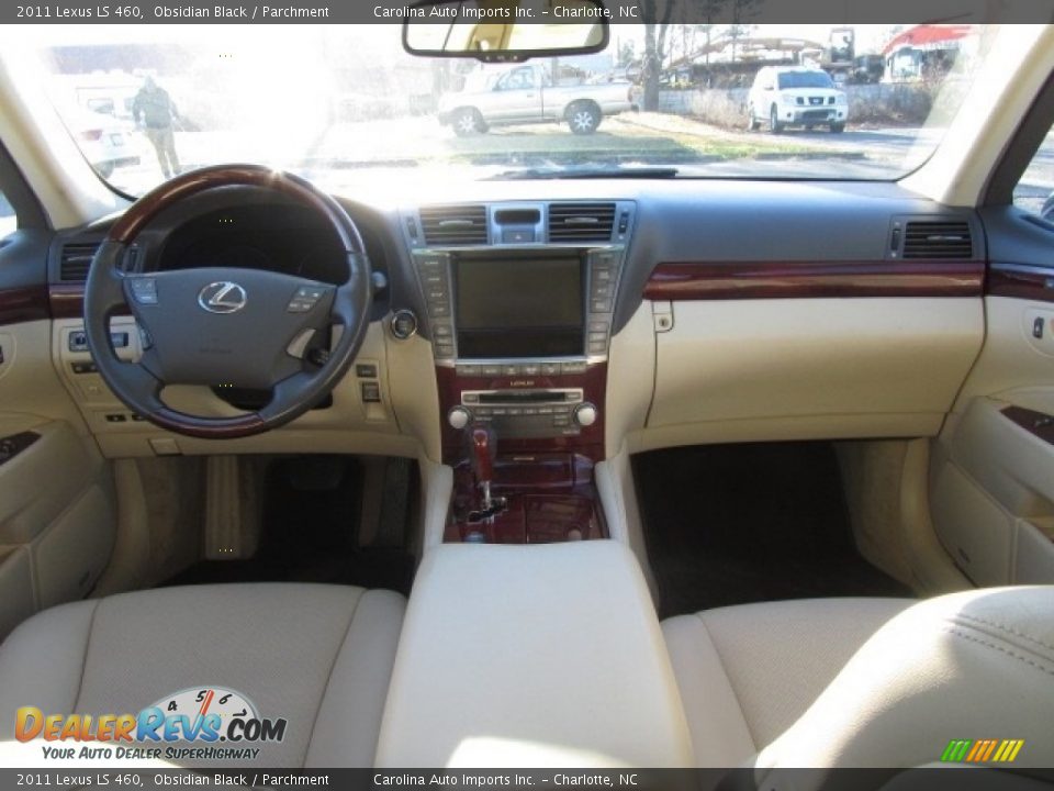 2011 Lexus LS 460 Obsidian Black / Parchment Photo #13