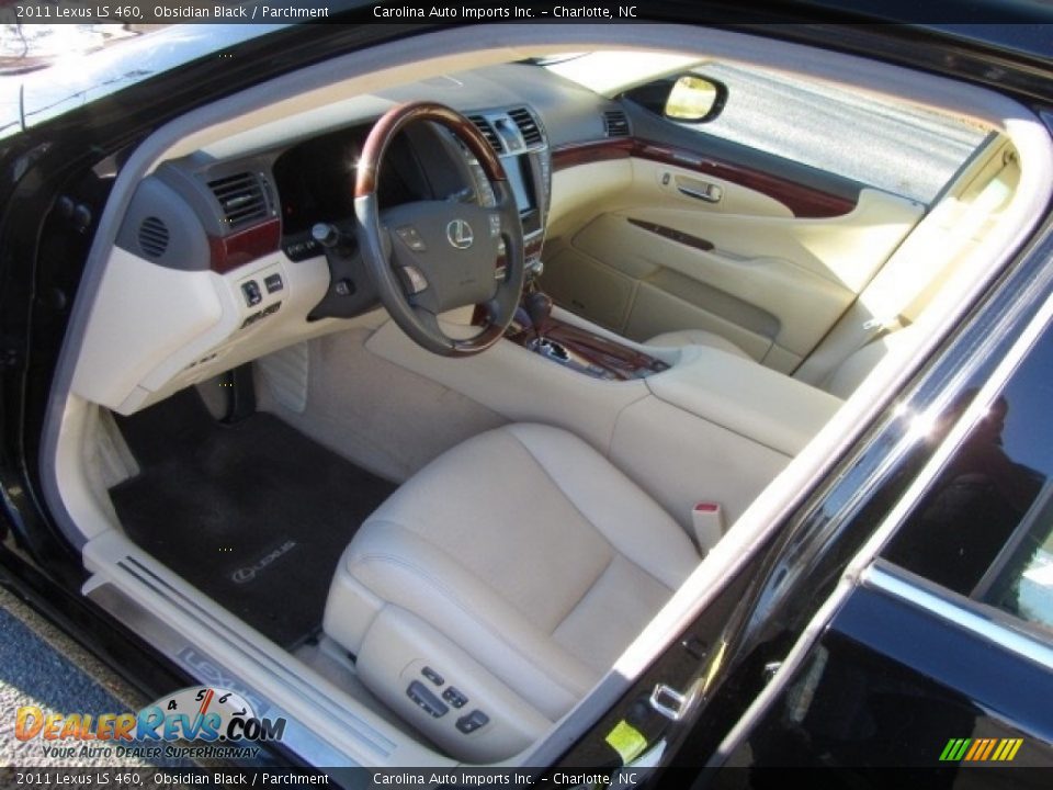 2011 Lexus LS 460 Obsidian Black / Parchment Photo #17