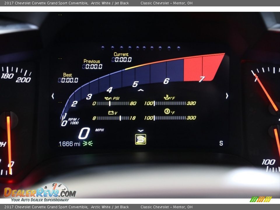 2017 Chevrolet Corvette Grand Sport Convertible Gauges Photo #14