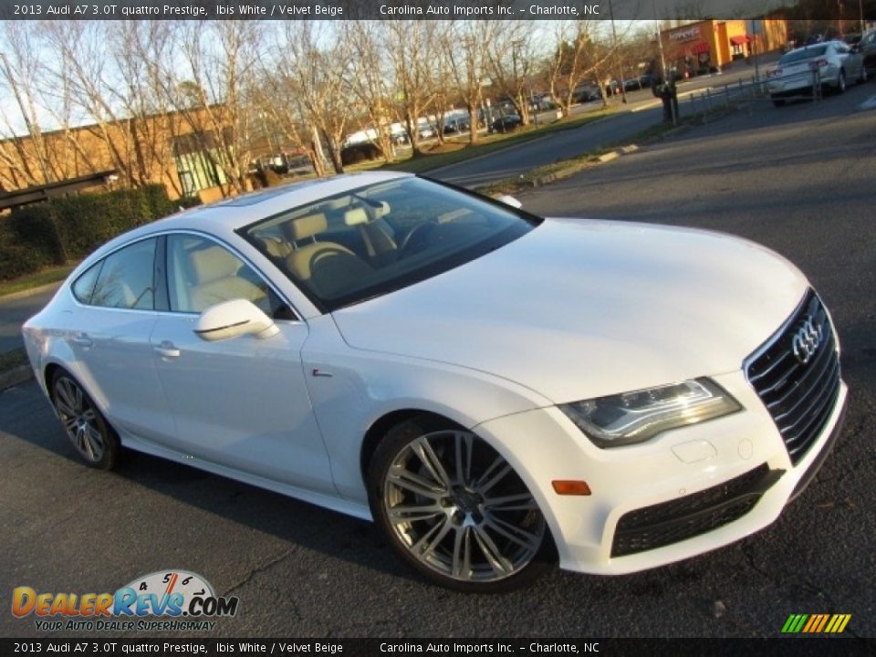 2013 Audi A7 3.0T quattro Prestige Ibis White / Velvet Beige Photo #3
