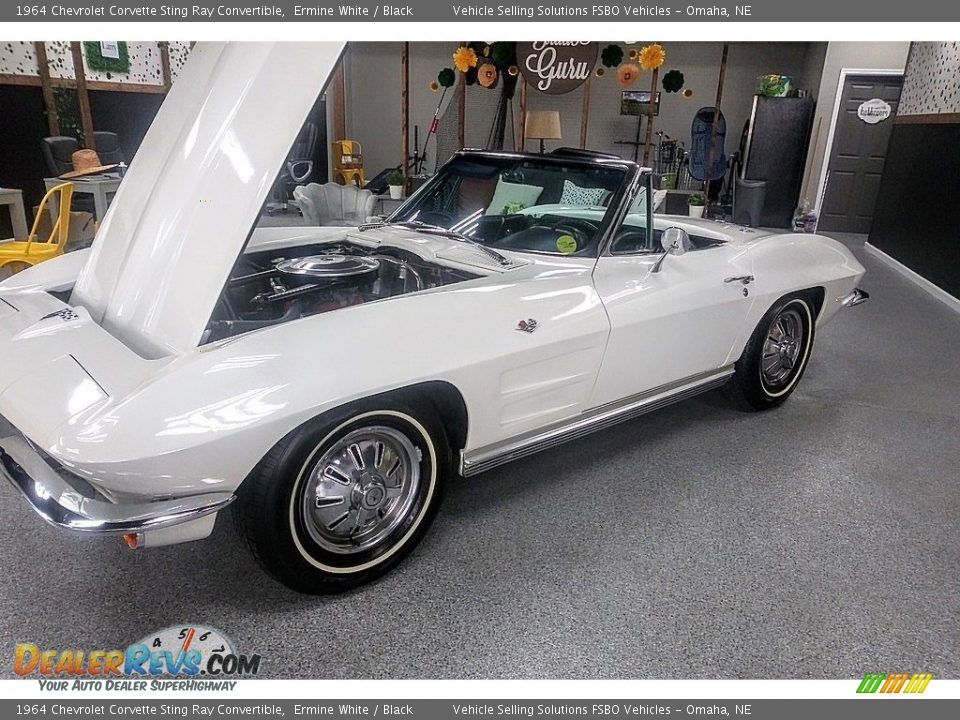 1964 Chevrolet Corvette Sting Ray Convertible Ermine White / Black Photo #12