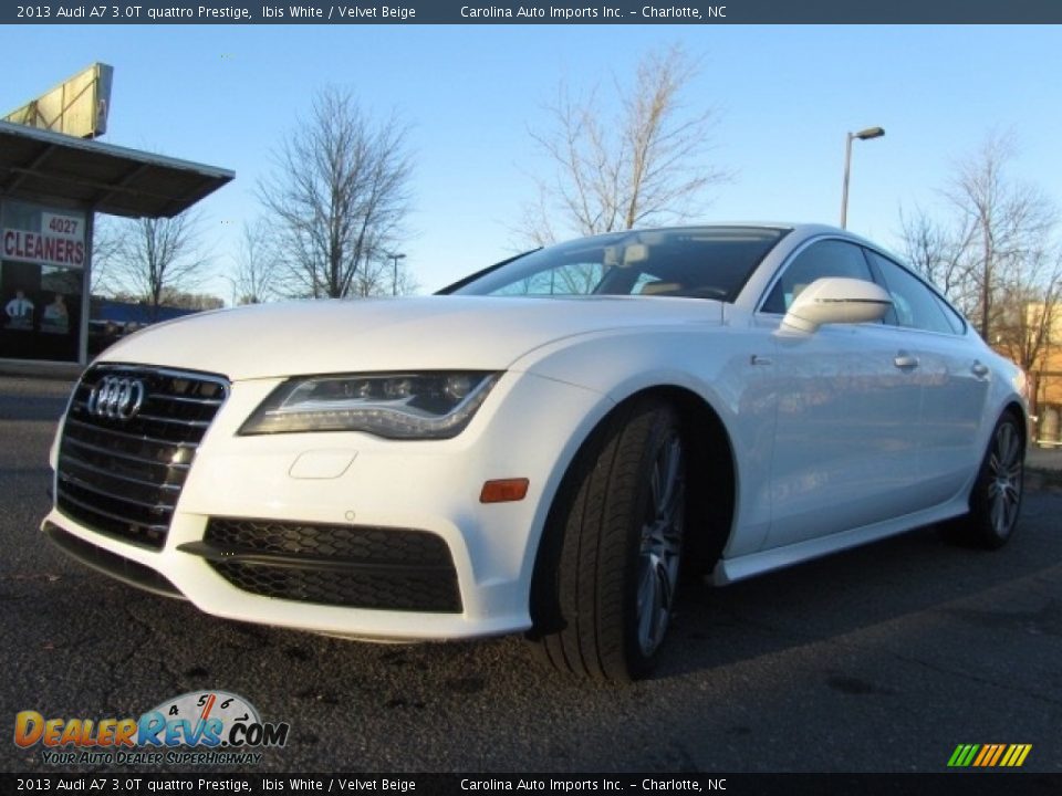 2013 Audi A7 3.0T quattro Prestige Ibis White / Velvet Beige Photo #6