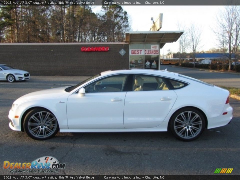 2013 Audi A7 3.0T quattro Prestige Ibis White / Velvet Beige Photo #7