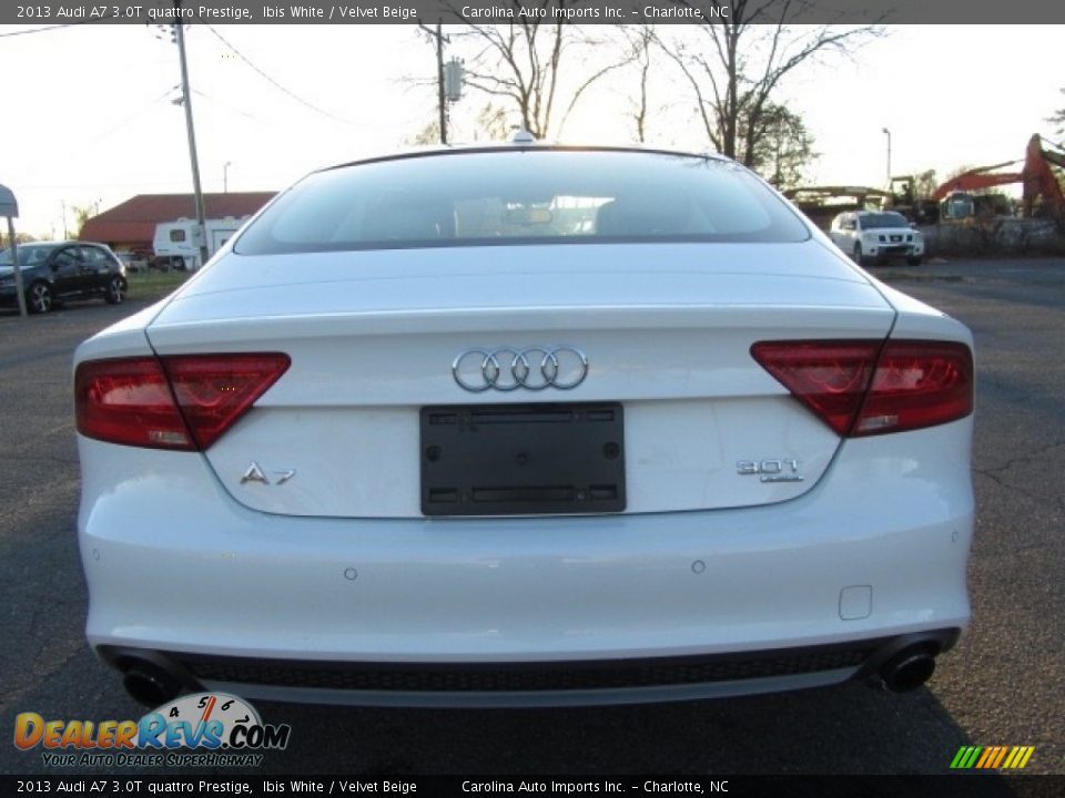 2013 Audi A7 3.0T quattro Prestige Ibis White / Velvet Beige Photo #9