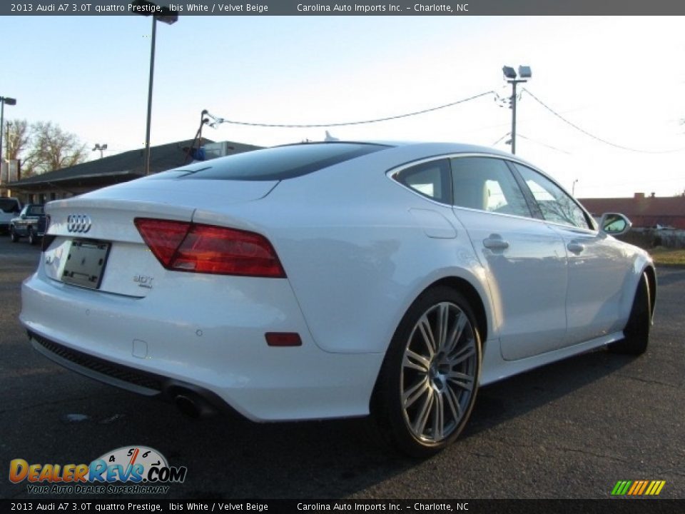 2013 Audi A7 3.0T quattro Prestige Ibis White / Velvet Beige Photo #10