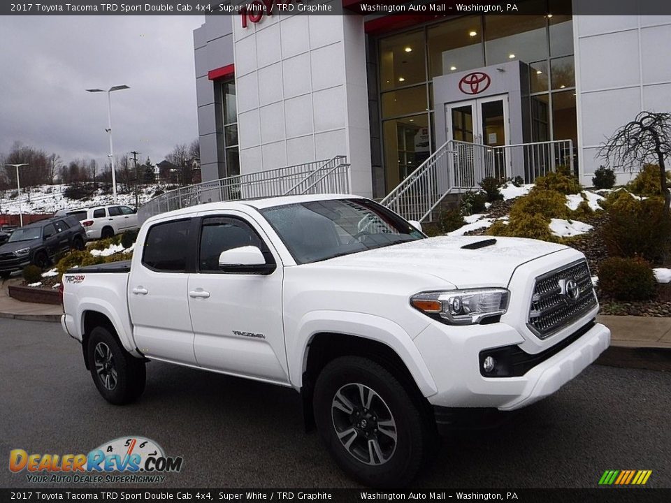 2017 Toyota Tacoma TRD Sport Double Cab 4x4 Super White / TRD Graphite Photo #1